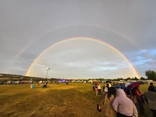 Rainbow in the sky at CityFest 2025