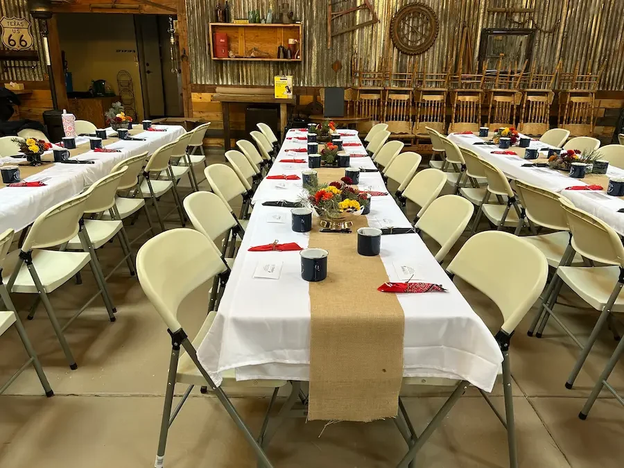 Tables at the Pathfinders BBQ