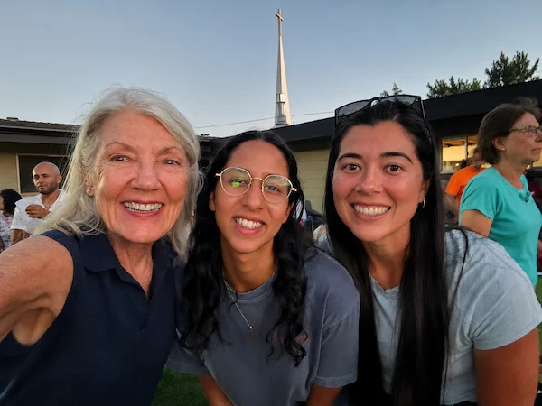 Pam Korgan with Praise and Prayer Night participants