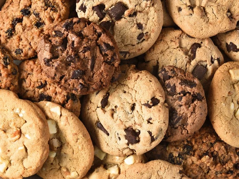 A variety of cookies on a plate