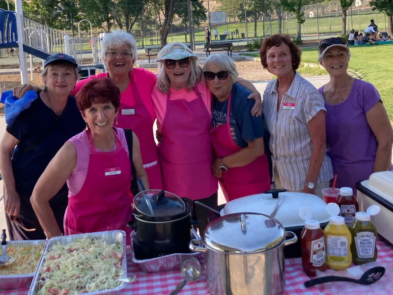 SYNC ladies serving lunch for Pathfinders kids and volunteers