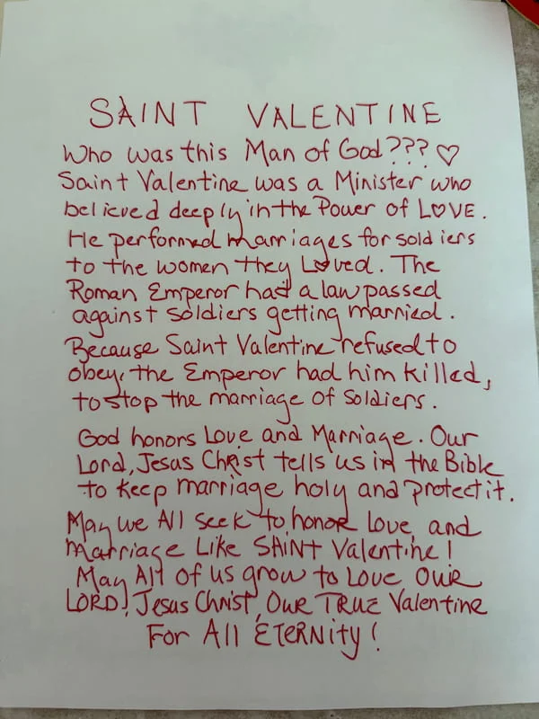 Valentine Message
