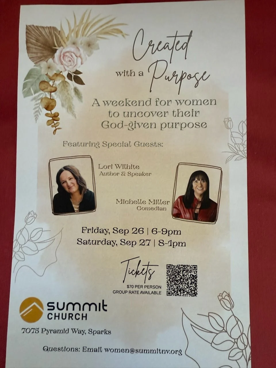 Created with a Purpose Conference Flyer Front Page